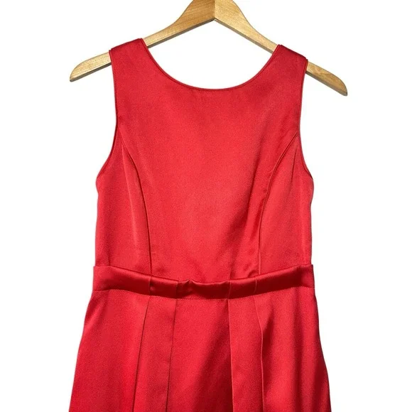 Zac Posen Womens Red Fit & Flare Cocktail Dress 8 USA Lace Up Back Pockets Party Zac Posen Womens Red Fit & Flare Cocktail Dress 8 USA Lace Up Back Pockets Party